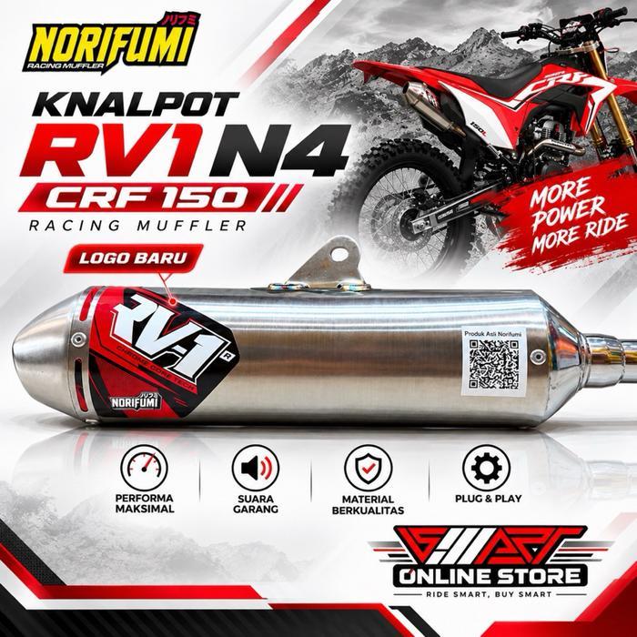 Knalpot Norifumi Rv1 Gridz Crf 150 / Rv1 Shorty Crf 150 / Rv1 N4 Crf150
