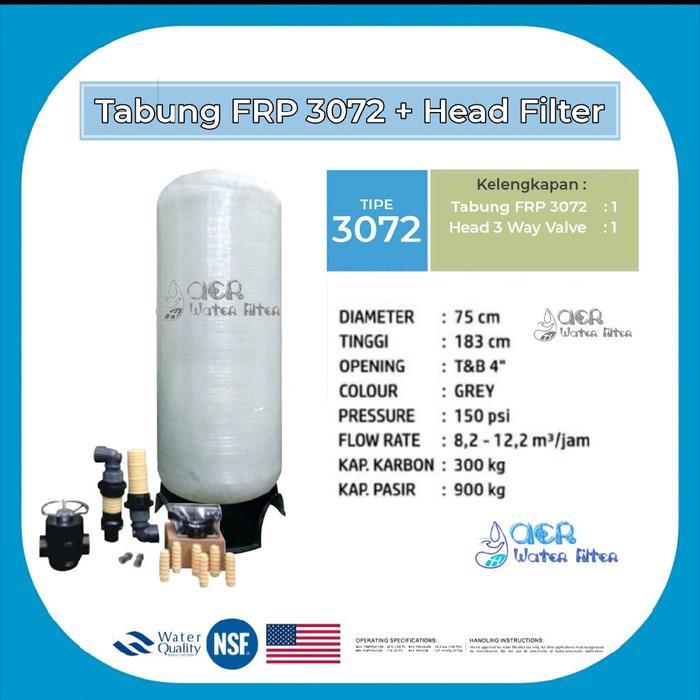 Tabung Filter Air Frp 3072 - Tabung Filter 3072 - Tangki Filter Air