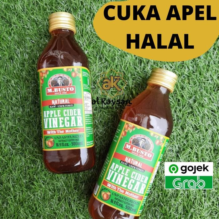 CUKA APEL ORGANIK M BUSTO APPLE CIDER VINEGAR HALAL 500 ML