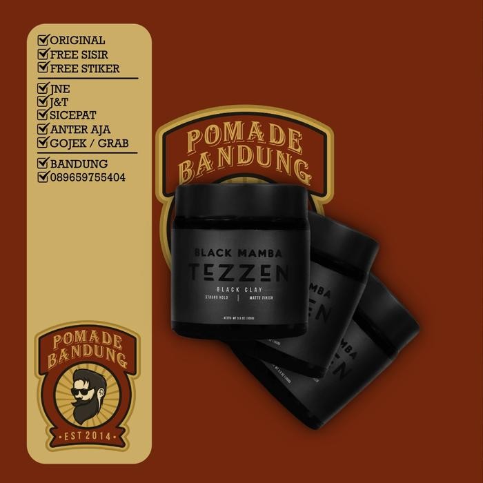 Tezzen Black Mamba - Pomade tezzen black mamba - pomade warna hitam