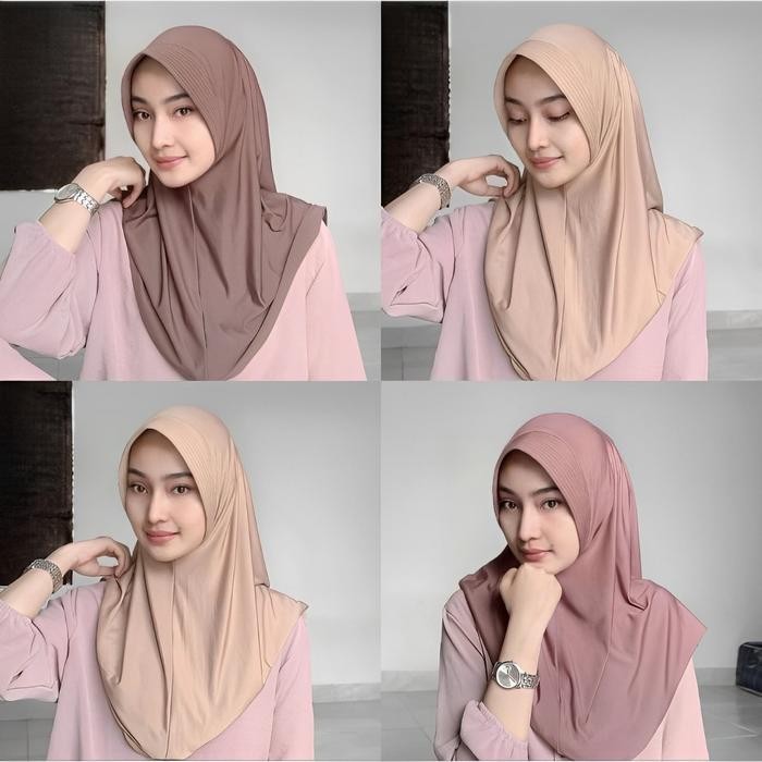 Sedia Bergo Hamidah Menutup Dada Hijab Menutup Dada Jersey Premium(M) hijab bergo hamidah Muslim