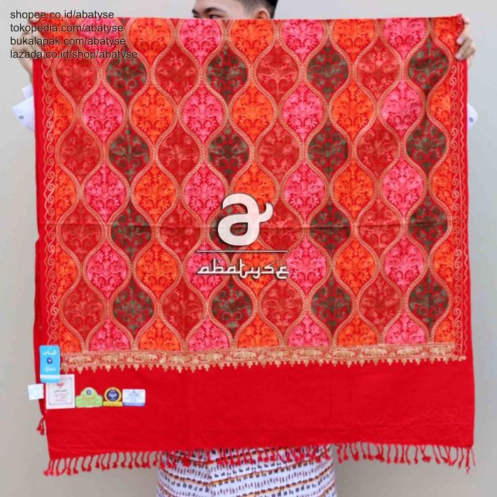 ASLI Sorban Premium Almas - Kasmiri India - Sorban Almas Merah ginal READY STOCK