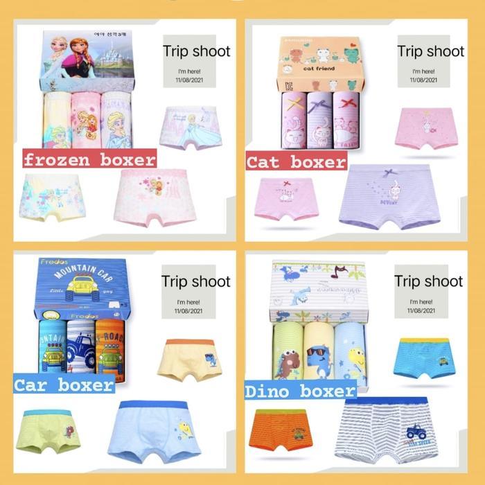 boxer anak perempuan celana dalam anak perempuan isi 3 pcs PREMIUM