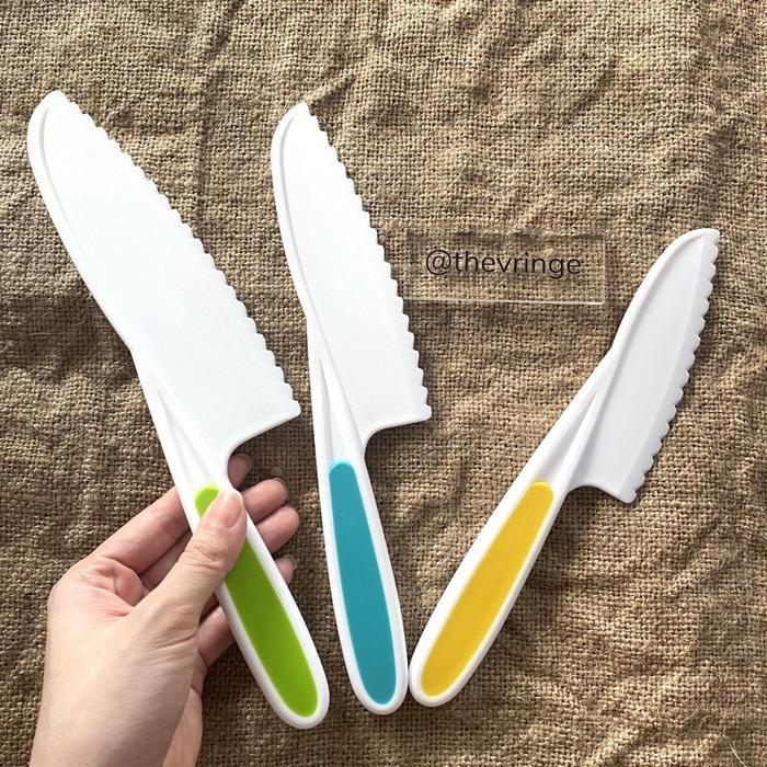 Pisau Anak Set Isi 3 Kids Knives / Plastic Knife Pisau Dapur Anak