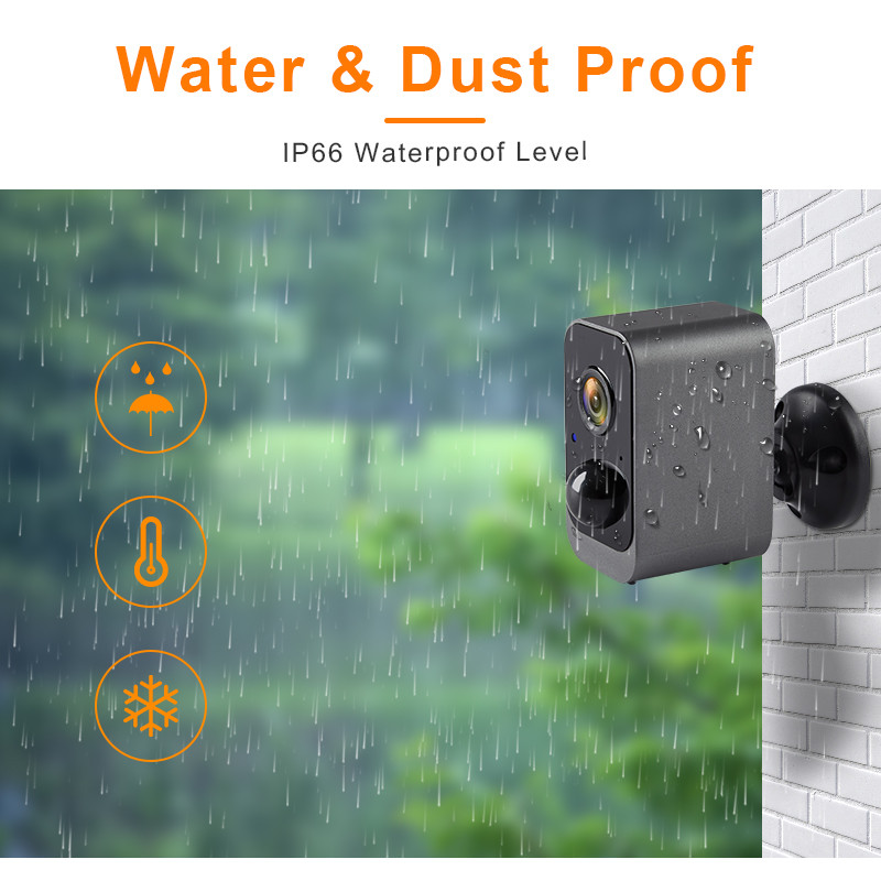 1080P Wifi Low Power Battery Camera Outdoor Waterproof Security HD Rechargeable Battery PIR Alarm 2-