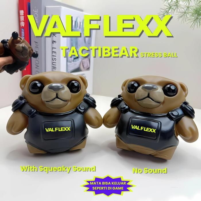 TACTIBEAR VALORANT FLEX BONEKA STRESSBALL MERCH GAME VALORANT (MATANYA BISA KELUAR)