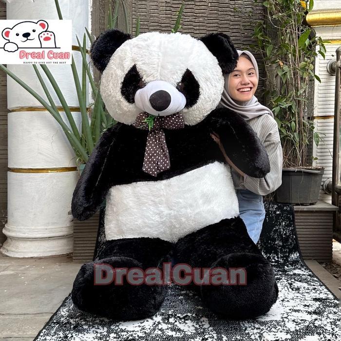 STOK TERBATAS  BONEKA PANDA HITAM PUTIH 1,3 METER & 1,5 METER SUPER JUMBO PREMIUM DOLLS SET