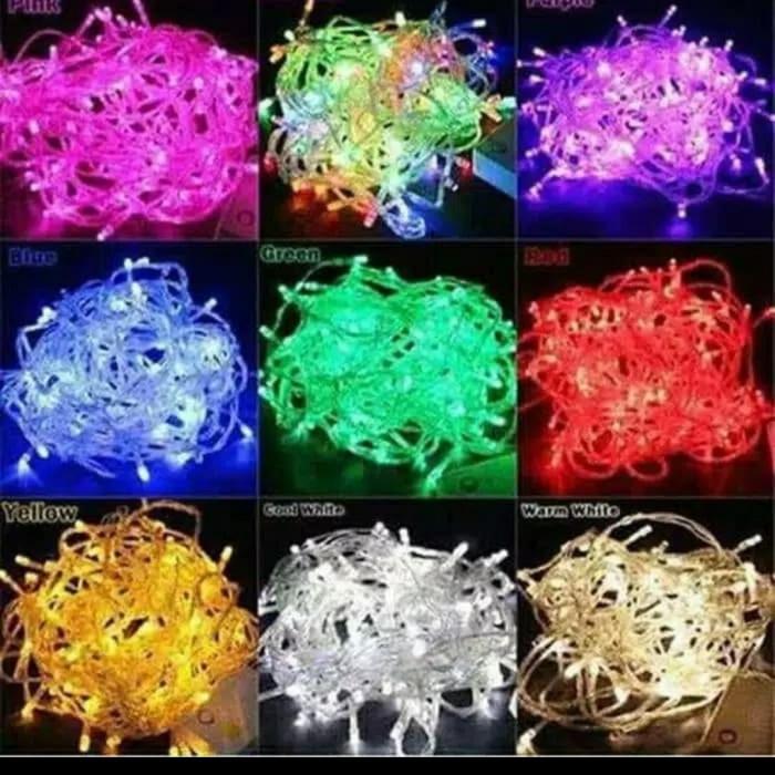 Lampu Natal LED / Lampu Tumbrl Lampu Hias Kelap Kelip 10 Meter 10M