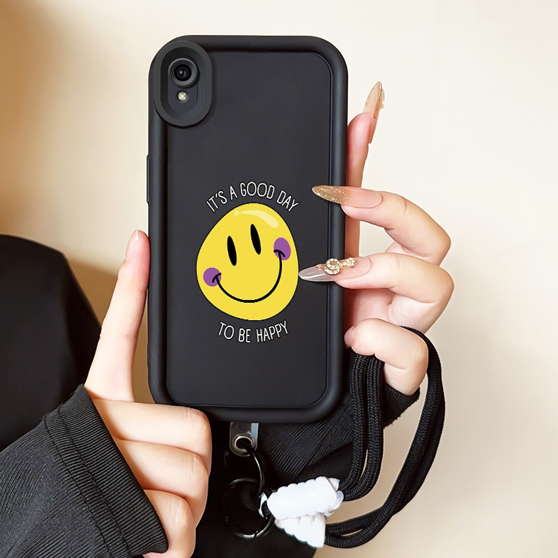 Casing Hp untuk VIVO Y91C Y90 Y1s Hp Case Casing lunak tali Kasing HP Kesing pelindung genggam Silik