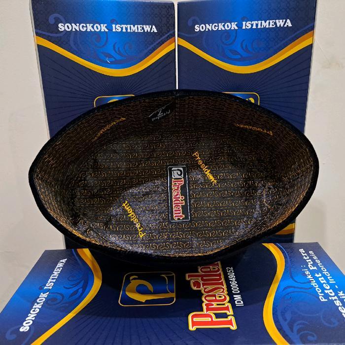 Songkok Peci PRESIDENT AA/NON AC kopiah polos hitam peci president Siap Kirim