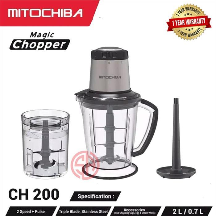 Blender Mitochiba Food Chopper Ch200 [ 2 L / Plastik / 300 W ] 100%Ori