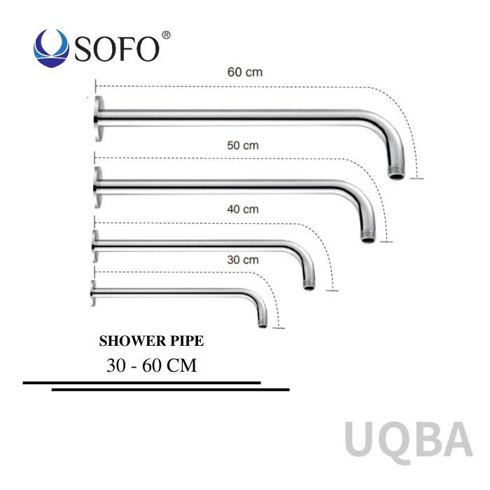 Onda Plumbing - Solvex Shower Pipe Tiang Wall Shower Pipa Shower Tembok 30 - 60 Cm Merah