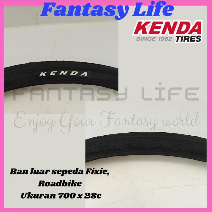 Fantasy Ban Luar Sepeda Ukuran 700 X 28C Kenda Hitam Sepeda Fixie Balap Roadbike High Quality