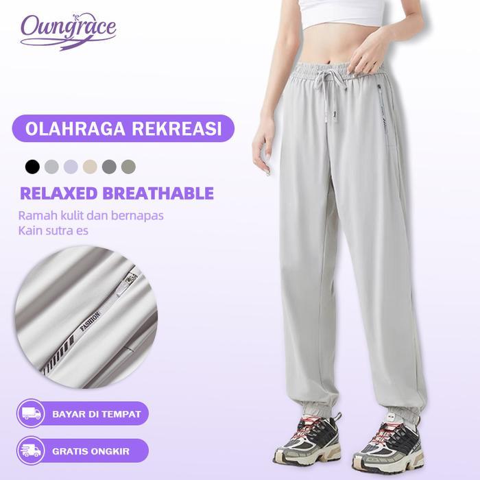 ReadyOwngrace-Celana Olahraga Wanita Celana Latihan Jogging Celana Olahraga Jogging Longgar Celana