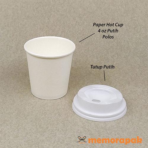 magg- Paper Cup 4 Oz - Hot Cup + Tutup - Gelas Kertas Kopi Espresso