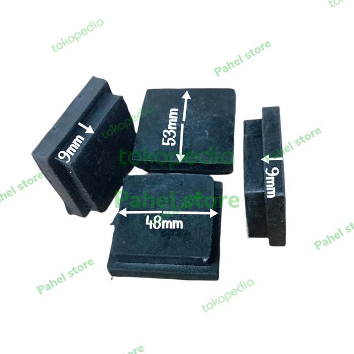 Karet Hollow solid padat 50x50 alas kaki meja/kursi/Rak