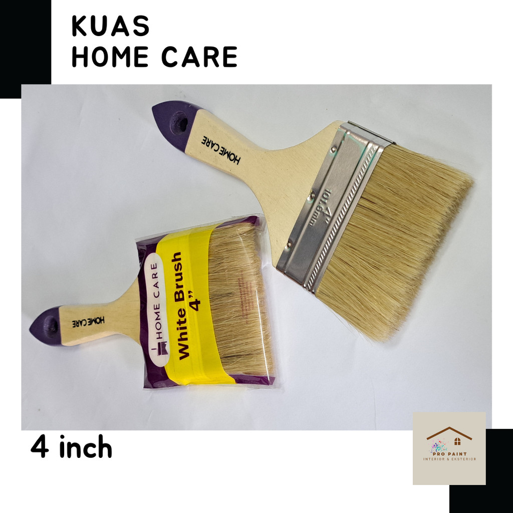 PRO PAINT Kuas cat bulu gagang kayu Home care Avian gagang ungu 4 inch
