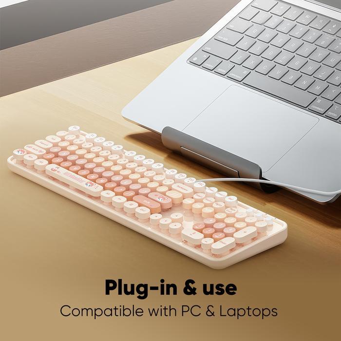 TemanTech- Mofii Wired Keyboard Untuk Windows Mac Sweet Bear