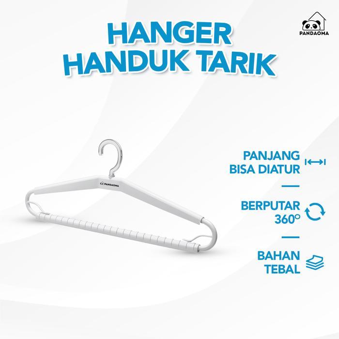 Pandaoma Hanger Tarik Gantungan Baju Tarik Hanger Handuk Hanger Panjang