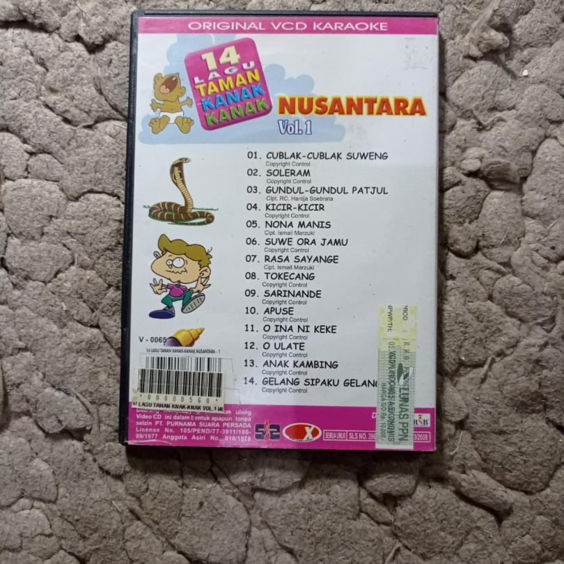 VCD original karaoke 14 lagu taman kanak-kanak