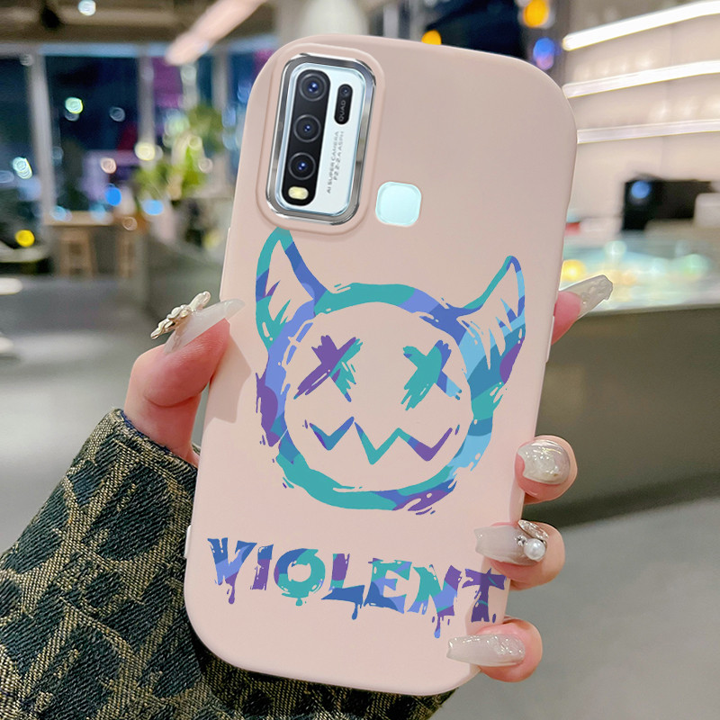 Casing Hp Untuk VIVO Y50 Y30 Y30i Case Monster Kecil Sederhana Kesing Jelly Cesing bulat gemuk Kasin