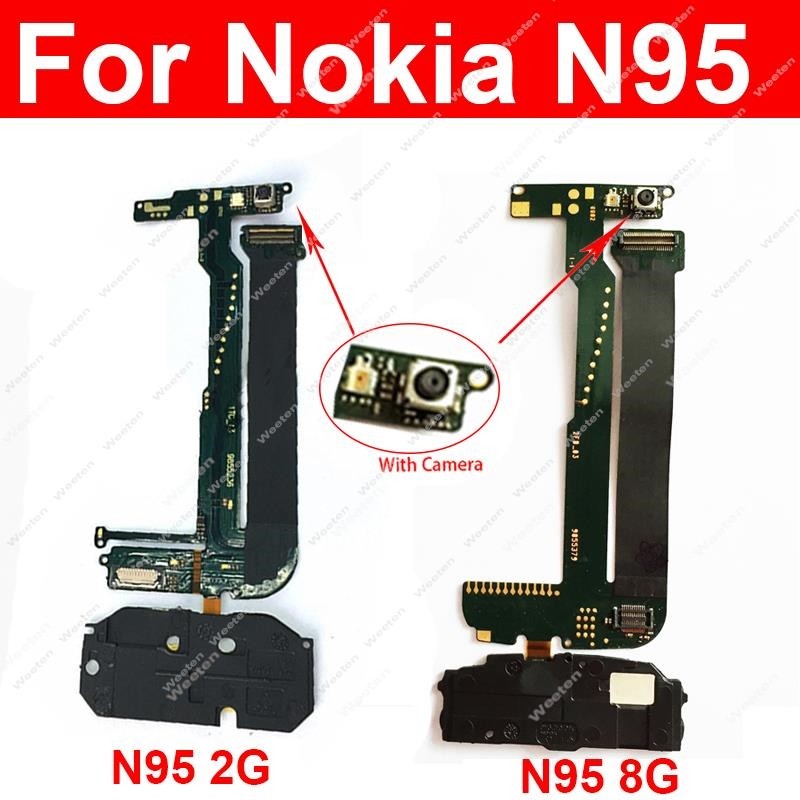 LCD Screen Flex Cable For Nokia N95 N96 2GB 8GB Keypad PCB Flat with Front Camera LCD Flex Ribbon
