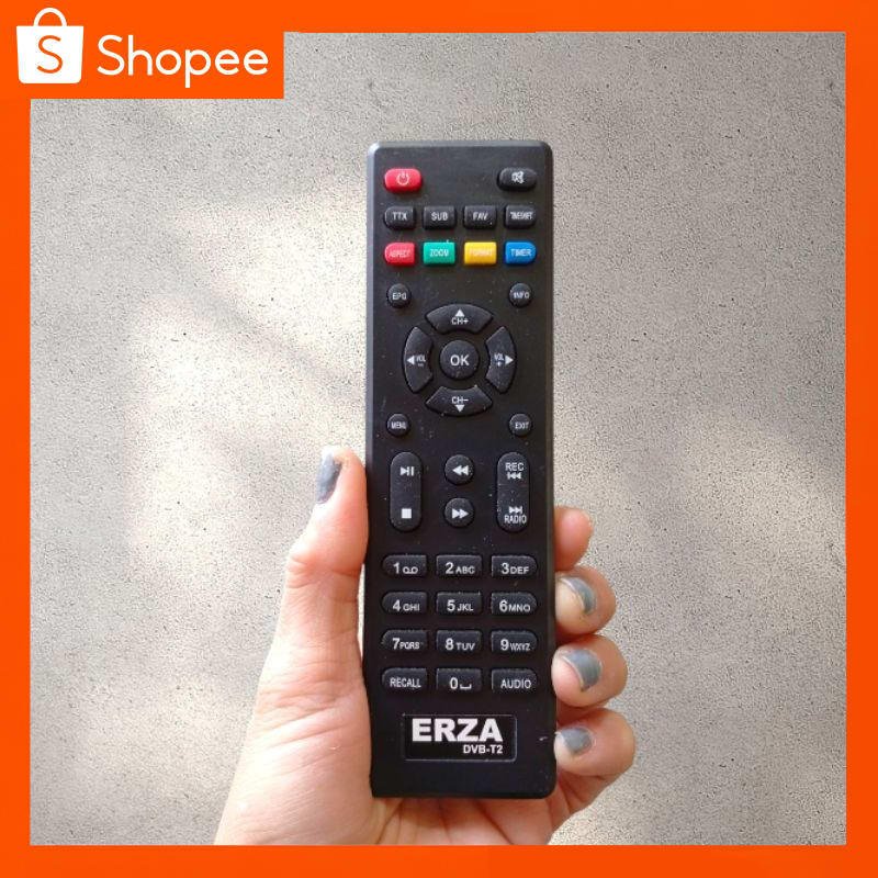 Remot Remote STB DVB-T2 Set Top Bov Digital TV ERZA GENESIS - LANGSUNG PAKAI