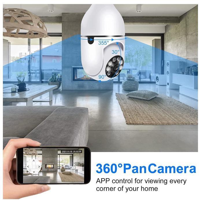 NEW EYESEC CCTV Lampu V380 3MP Kamera CCTV Wifi Lampu CCTV 360 Derajat CCTV Murah Lampu Bohlam IP