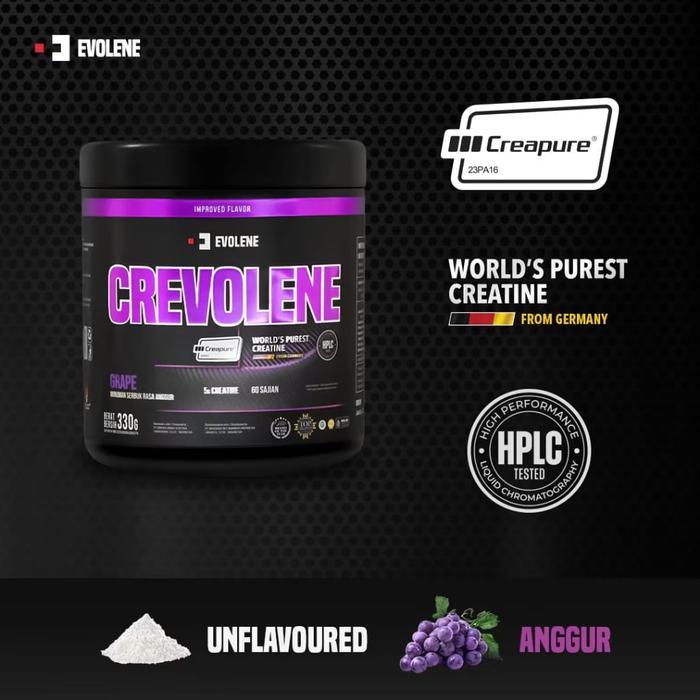SIAPKIRIM EVOLENE Crevolene Creapure 330 Gram Creatine kreatin Creatine Evolene READY STOCK