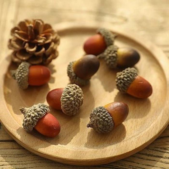 Ada Stok Acorn Fruit Ornament Photo Props Import-Biji buah Ek