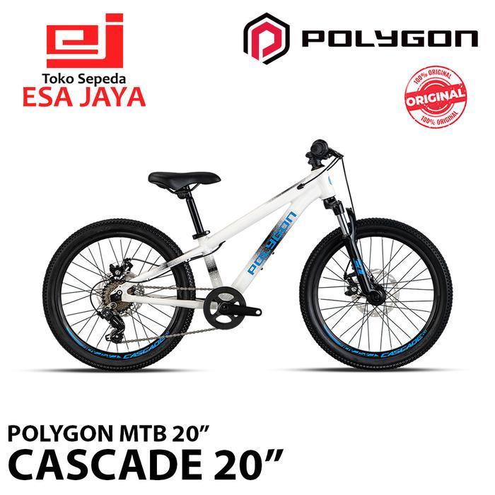 Polygon Cascade 20 Inch Sepeda Gunung Anak - MTB Anak Polygon Cascade 20 Terbaru 7 Speed - White