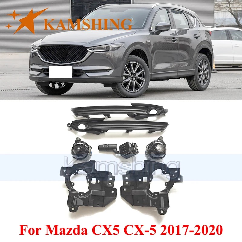 CAPQX Front Bumper Foglight For Mazda CX5 CX-5 2017 2018 2019 2020