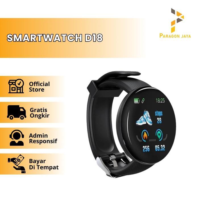 Premium Smartwatch D18 Jam Tangan Smartband Waterproof Original