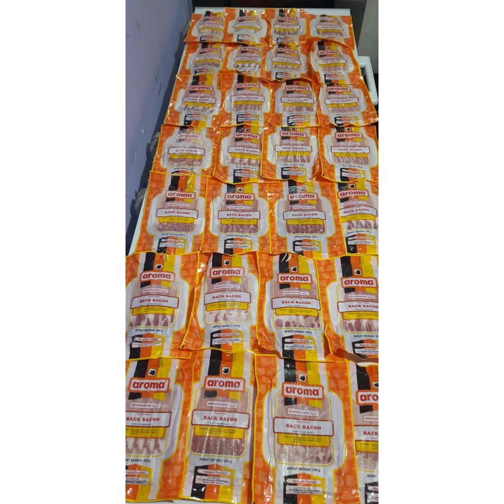 PORK BACK BACON BABI BACON AROMA (250 gram perpak)