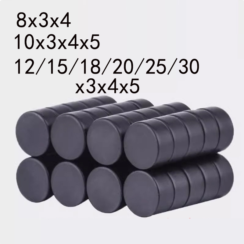 8x3 10x3 12x3 15X3 18x3 20x3 25x3 30x3mm Black Small Round Magnet Fridge Ferrite Magnet Round