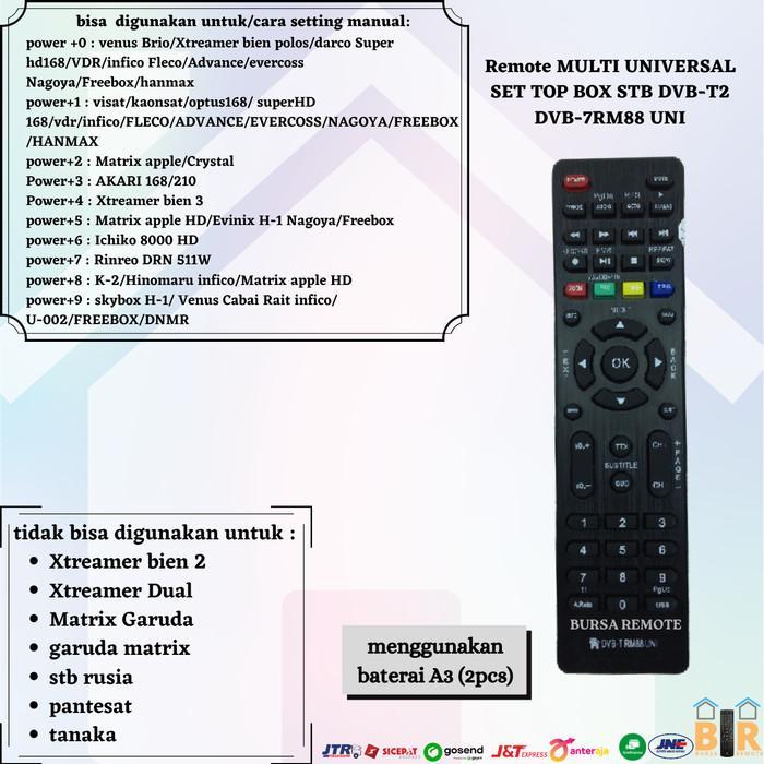 NEW Remote SET TOP BOX STB DVB-T2 Matrix Evenix Supper Xtreamer Rinrei dll