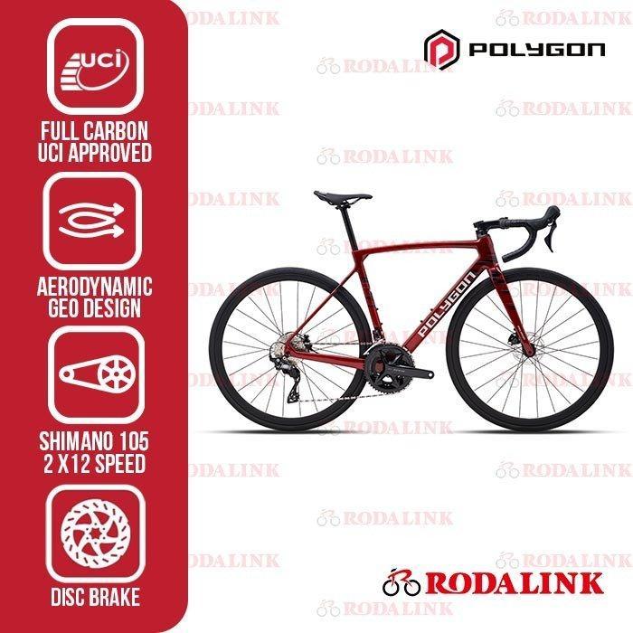 Polygon Sepeda Road Strattos S7 Disc - Red, S & M