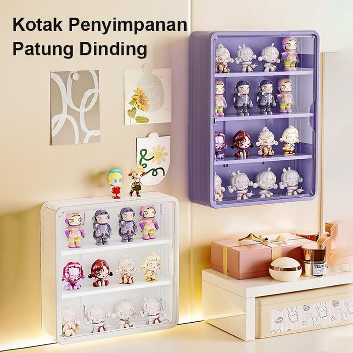 Lemari Pajangan Akrilik Yang Dipasang Di Dinding Untuk Penyimpanan/Rak Pajangan Mainan