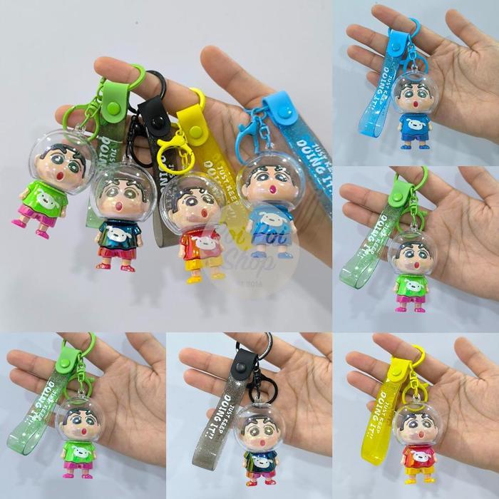 ] Gantungan Kunci Shinchan Astronot Crayon Shinchan Ganci Kuning Kawaii Lucu Aksesoris Tas Sekolah