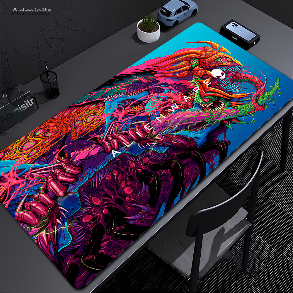 Large Mouse Mat Alienware Gaming Mousepads Big Anime Desk Pads Non-Slip Rubber Mouse Pad Big