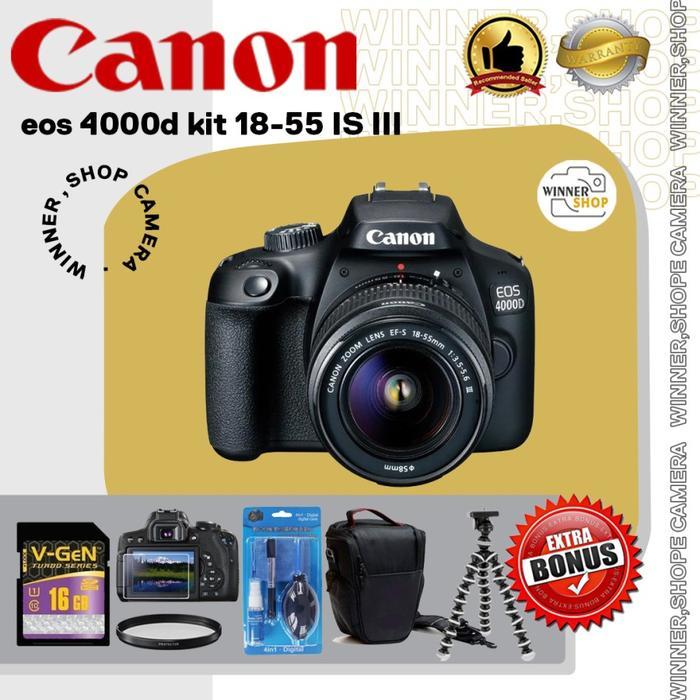 Canon Eos 4000D Kit 18-55 Is Iii Terbaru 
