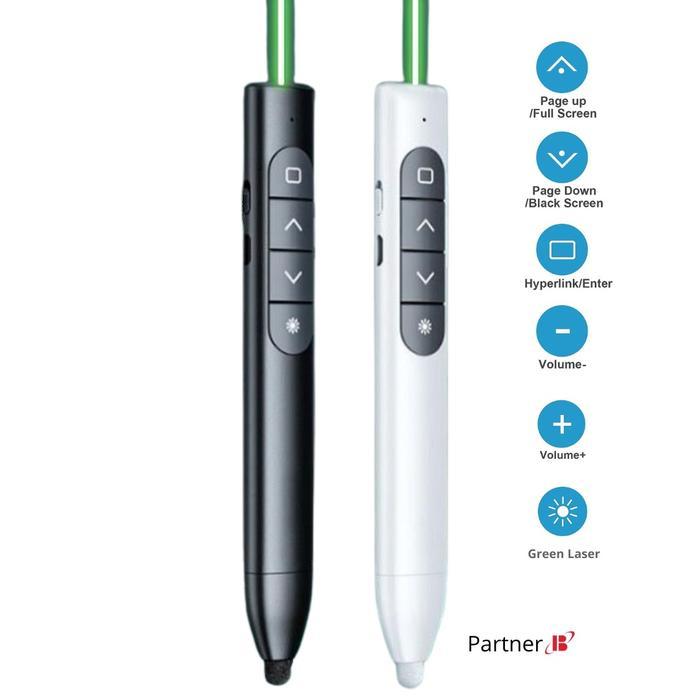 Terlaris Wireless Pointer Persentasi - GREEN LASER /Presenter Pointer USB C /Wireless Pointer