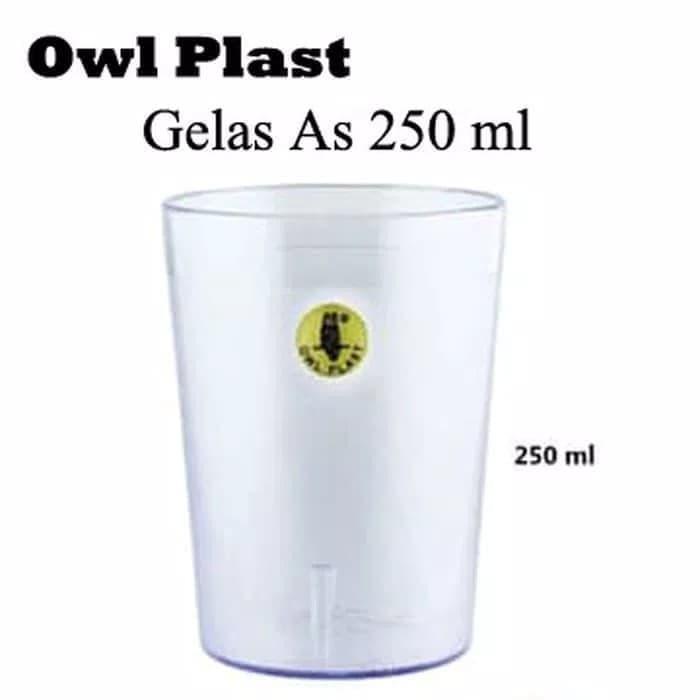 Gelas Owl Gelas Minum Gelas Plastik Gelas Owl Kapasitas 250 ml 250ml OWL