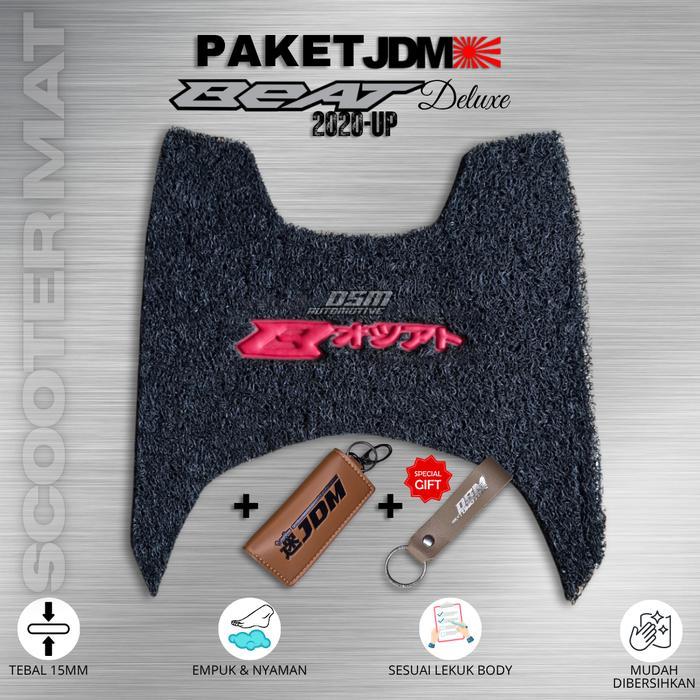 Paket JDM Karpet Motor Dompet STNK Honda Beat Deluxe Beat Street Th 2020-Sekarang Emboss JDM Bahan