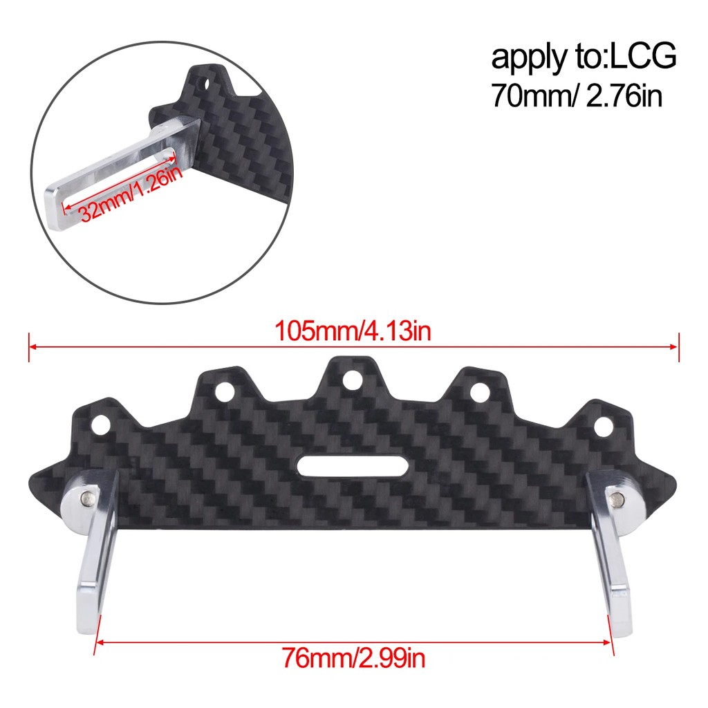 LCG Chassis Carbon Fiber Front Bumper for 110 RC Crawler Car SCX10 TRX4 DIY