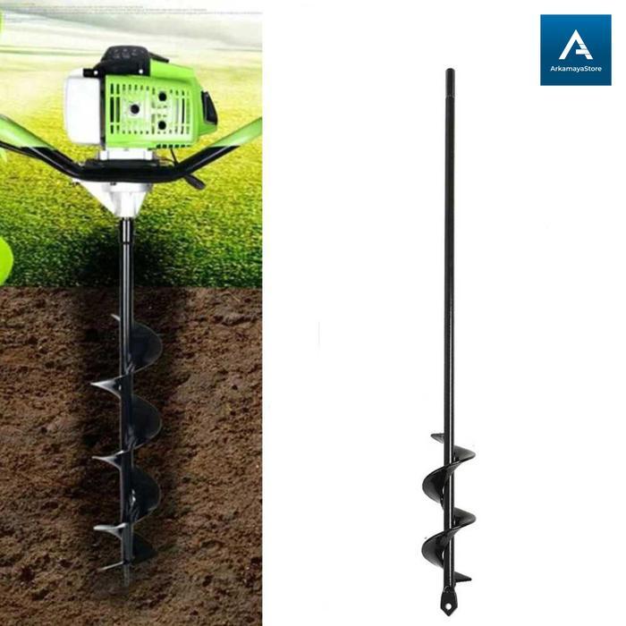 mata bor tanah spiral earth auger titanium drill head keras