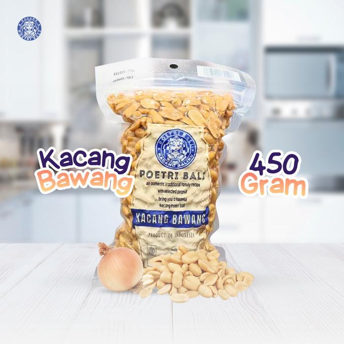 Poetri Bali - Kacang Bawang Original 450Gr Cemilan Keluarga Kacang Bawang Putih Melimpah