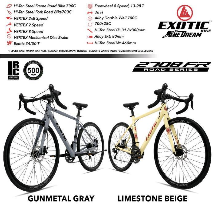Sepeda Hybrid / Gravel / Roadbike 700c Pacific Sprinter Rochester / Exotic 2708 HR FR GR / Element J