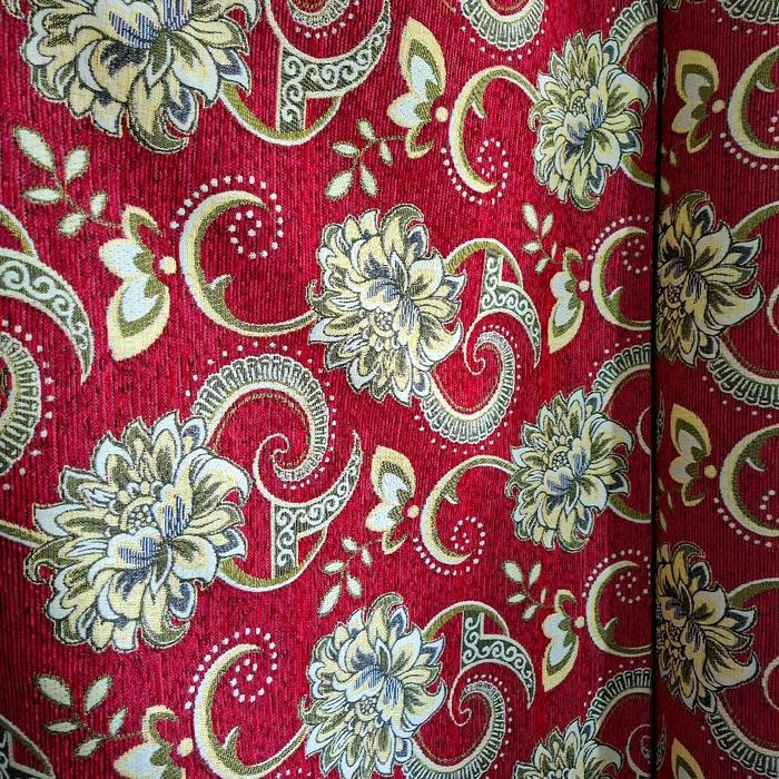 READY Kain Chenil Sofa Ateja Motif, Bahan Kursi Cenille Meteran