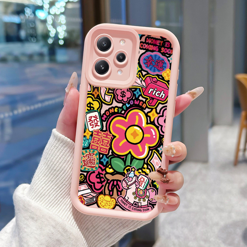 Casing Hp untuk Xiaomi Redmi 12 4G 12 5G 12C 11A POCO M6 Pro 5G POCO C55 Case Casing pola kuda pemba